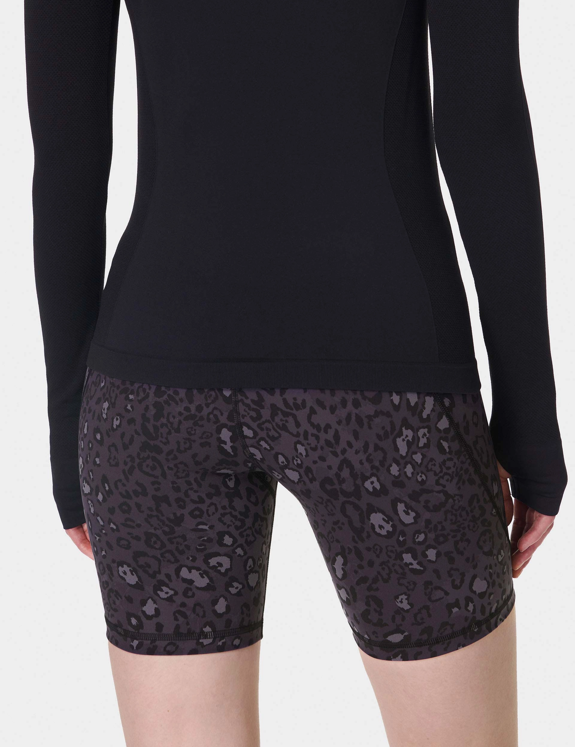 Power 6" Cycling Shorts - Black Luxe Leopard