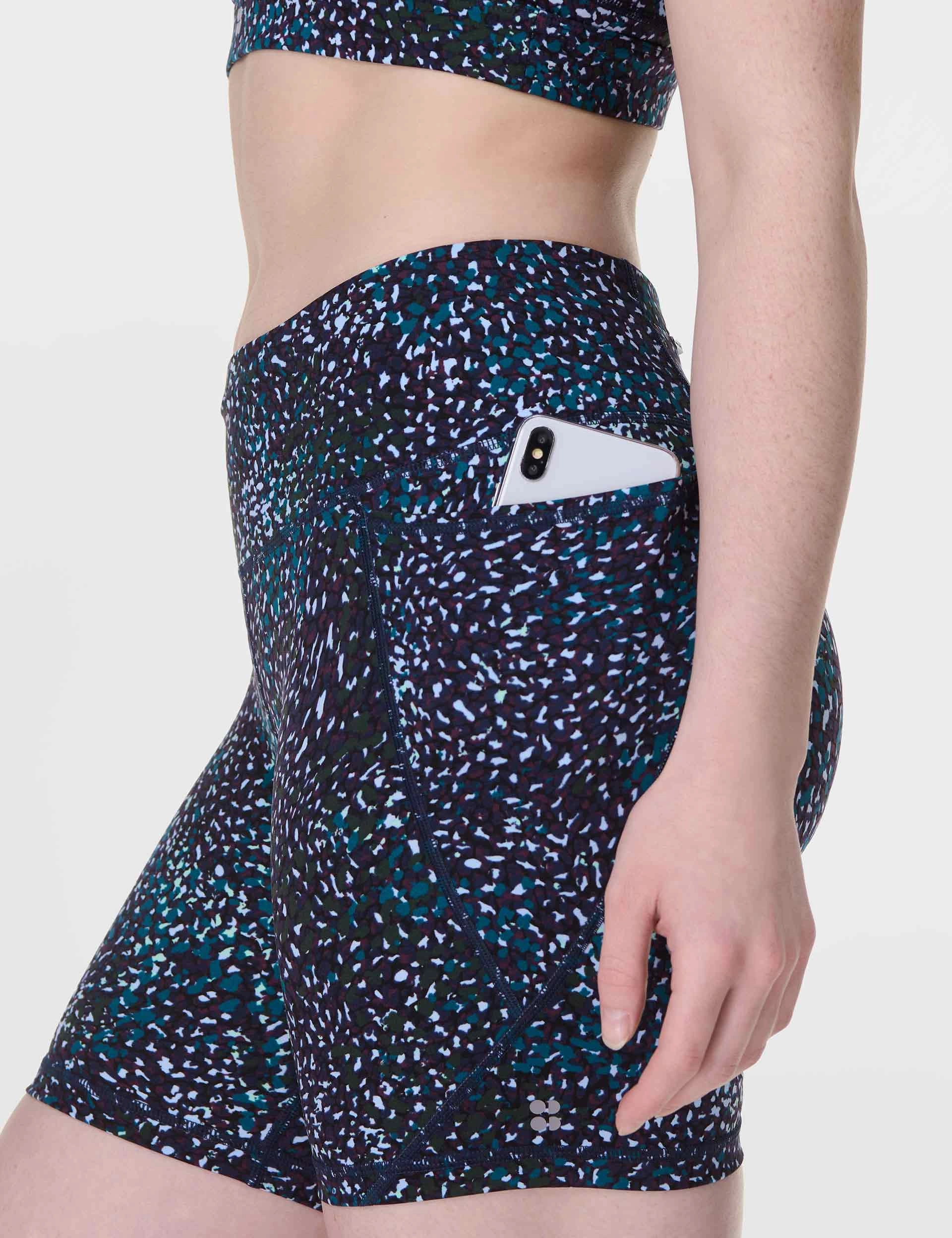Power 6" Cycling Shorts - Blue Aurora Print