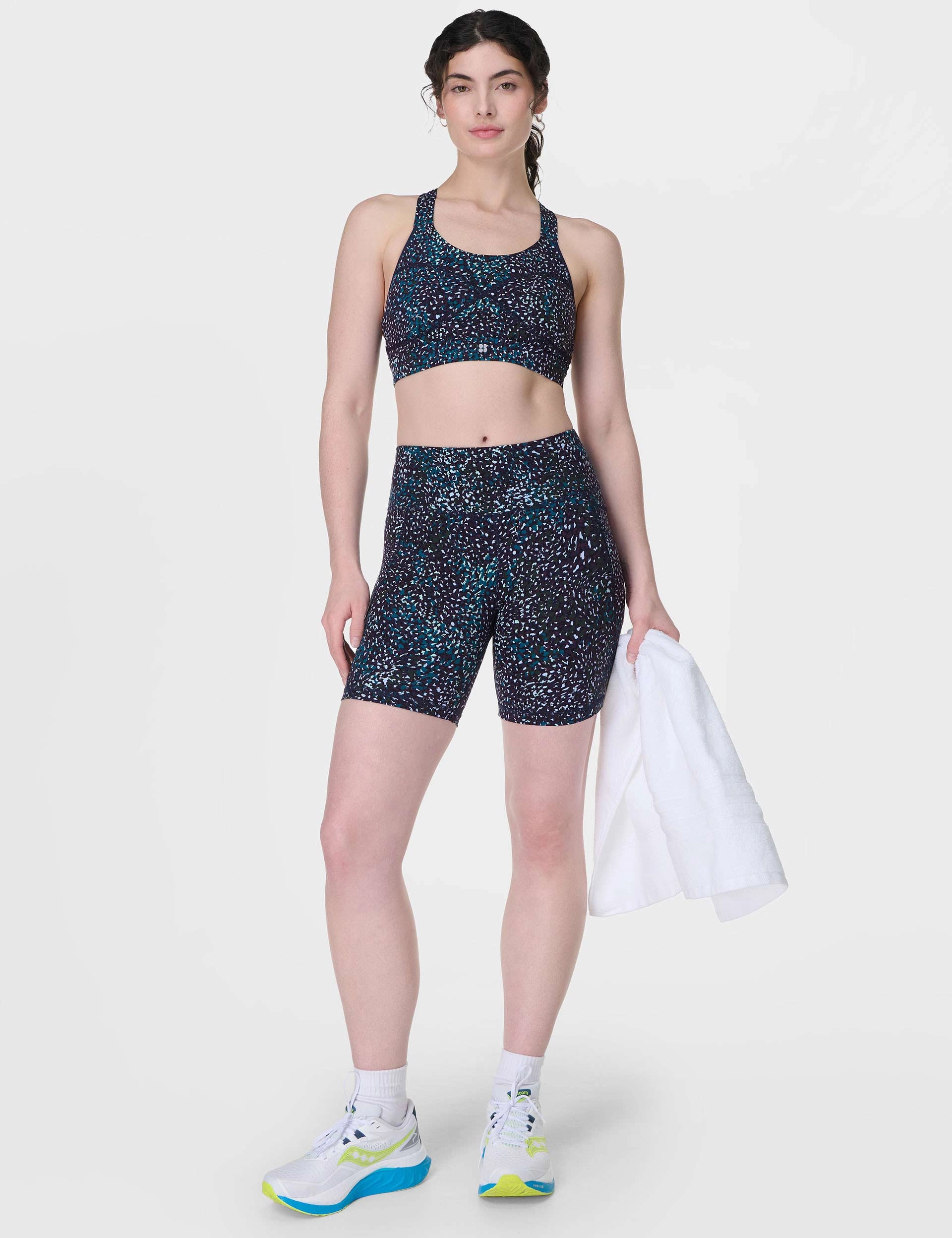 Power 6" Cycling Shorts - Blue Aurora Print