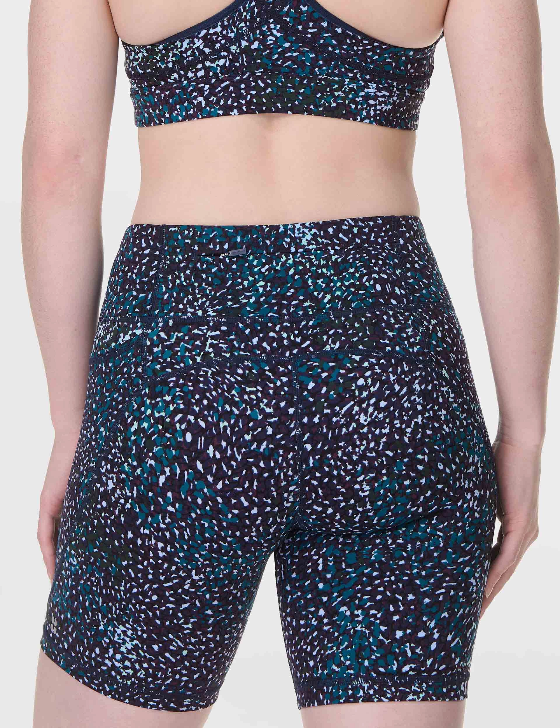 Power 6" Cycling Shorts - Blue Aurora Print