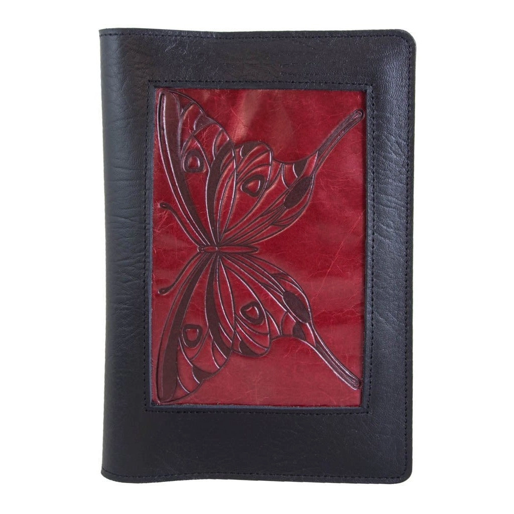 Refillable Leather Icon Journal, Deco Butterfly