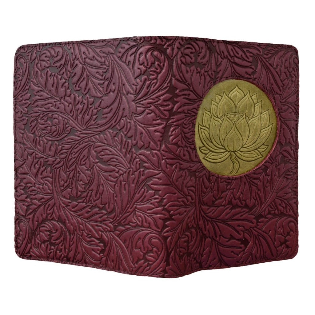 Refillable Leather Icon Luxe Journal, Floating Lotus