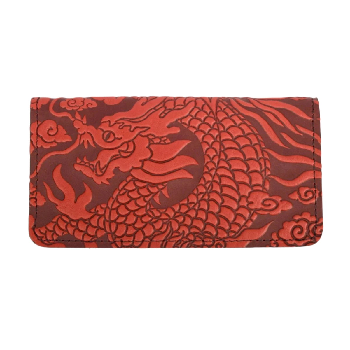 SECOND, Checkbook Cover, Cloud Dragon in Red