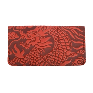 SECOND, Checkbook Cover, Cloud Dragon in Red
