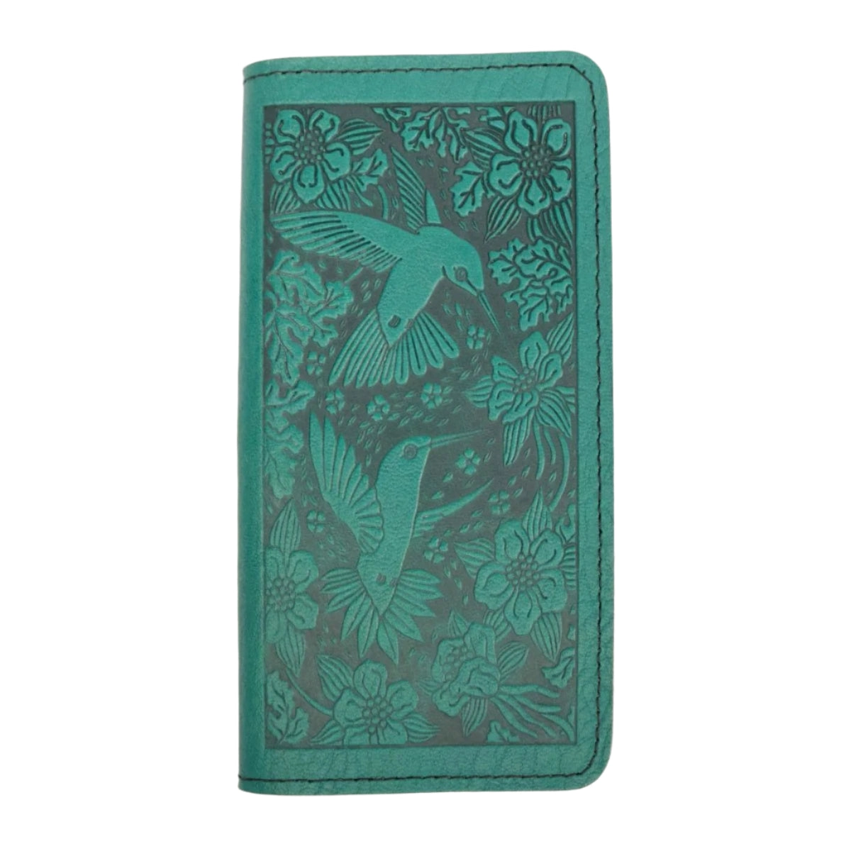 SECOND, Checkbook Cover, Hummingbirds in Teal