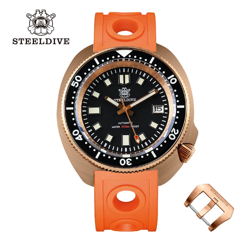 Steeldive 1970S Bronze Captain Willard 6105 Watch V2
