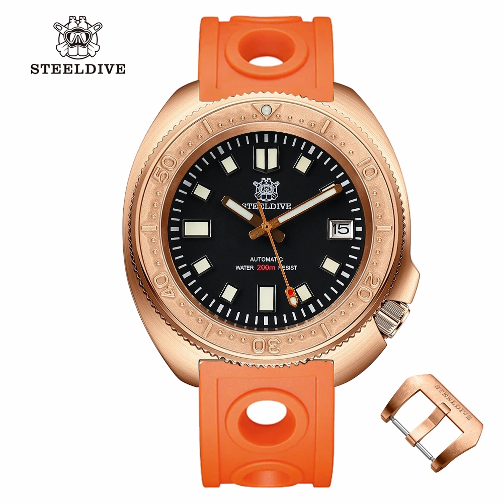 Steeldive 1970S Bronze Captain Willard 6105 Watch V2