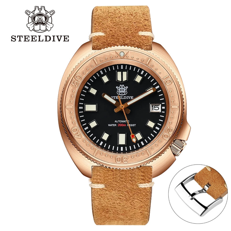 Steeldive 1970S Bronze Captain Willard 6105 Watch V2