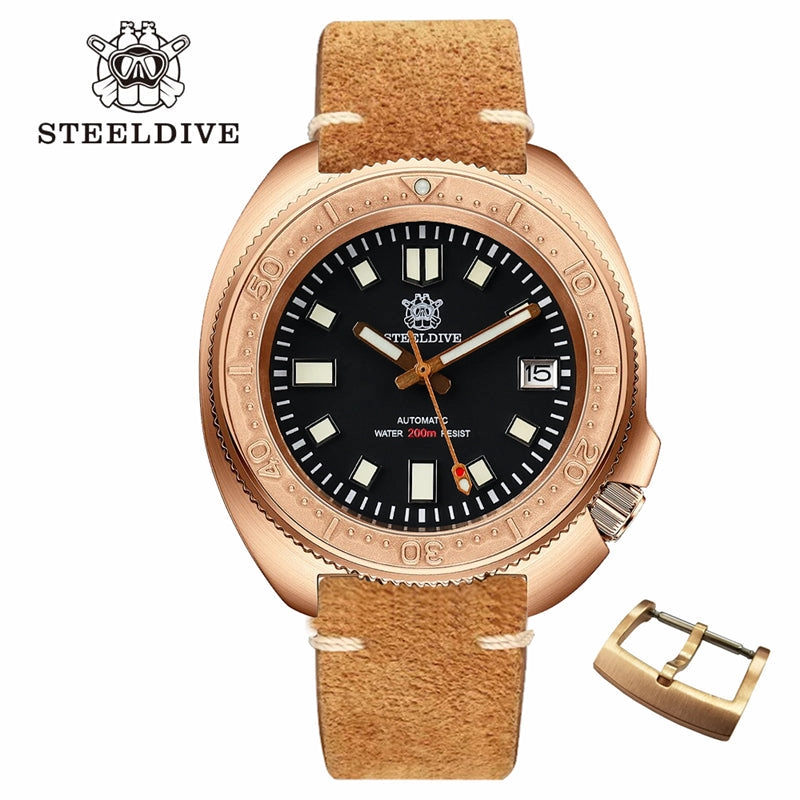 Steeldive 1970S Bronze Captain Willard 6105 Watch V2