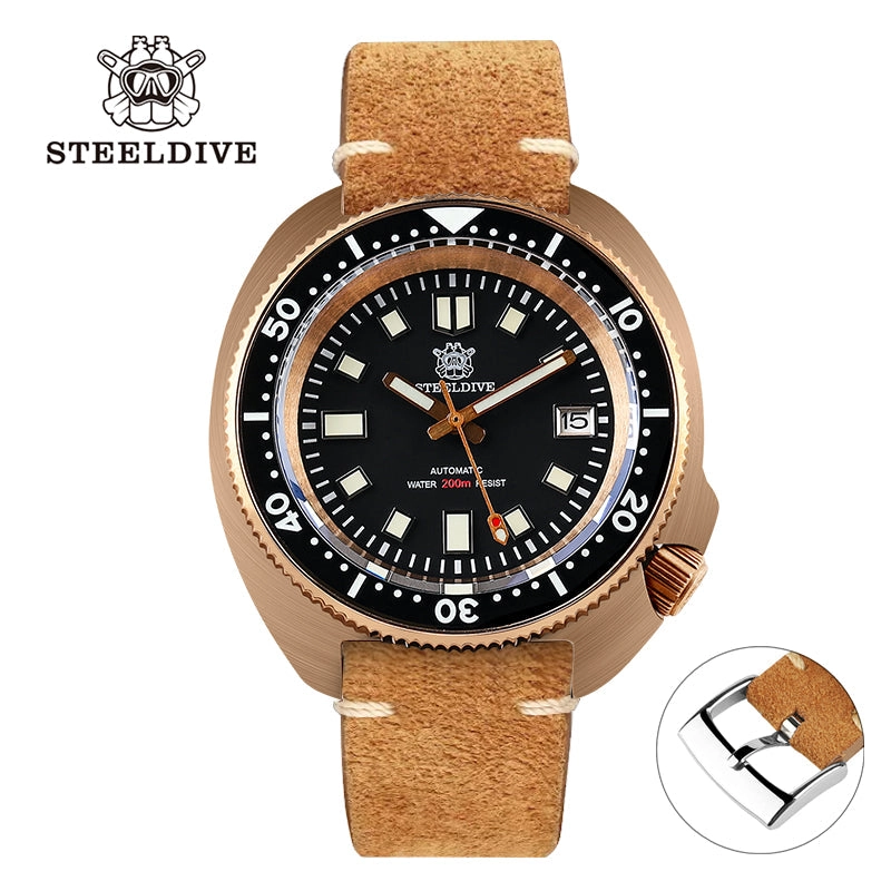 Steeldive 1970S Bronze Captain Willard 6105 Watch V2
