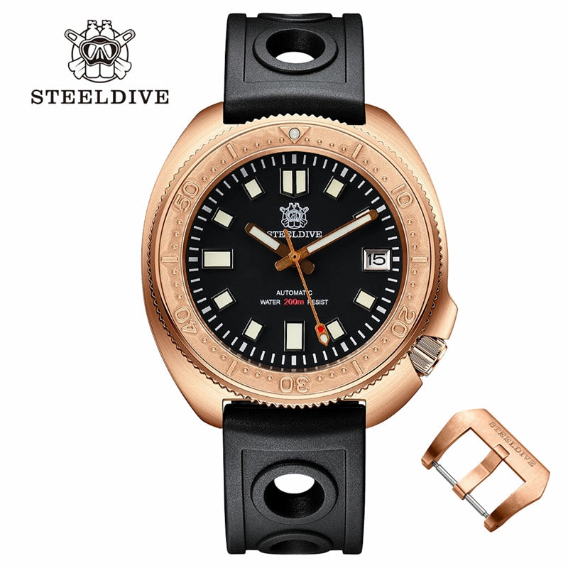 Steeldive 1970S Bronze Captain Willard 6105 Watch V2
