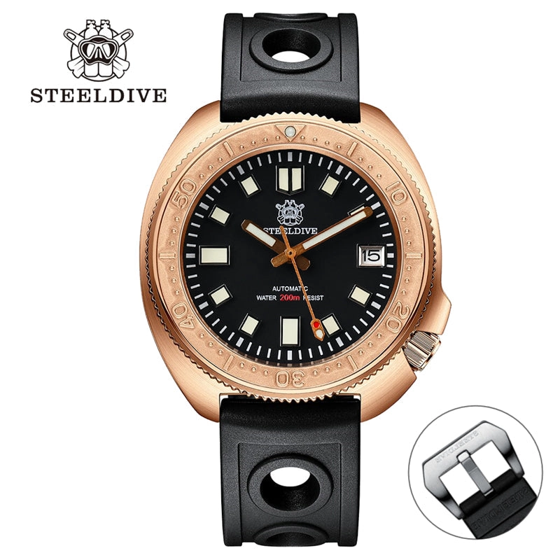 Steeldive 1970S Bronze Captain Willard 6105 Watch V2