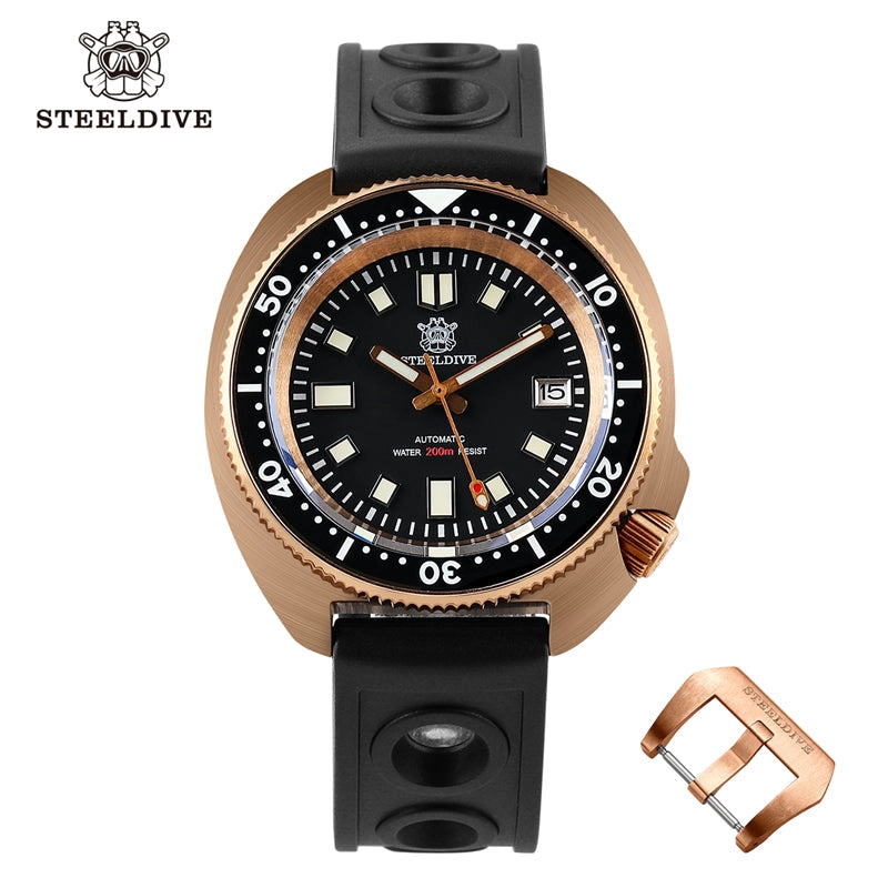 Steeldive 1970S Bronze Captain Willard 6105 Watch V2