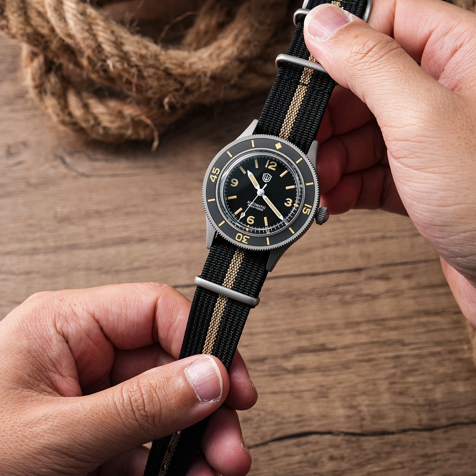 ★WeeklyDeals★Watchdives Vintage 50-Fathoms NH35 Dive Watch V2
