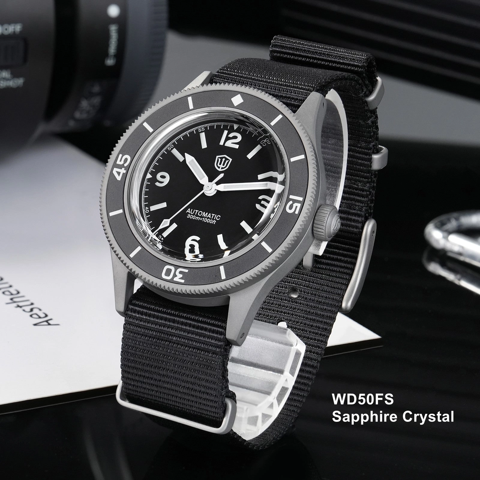 ★WeeklyDeals★Watchdives Vintage 50-Fathoms NH35 Dive Watch V2