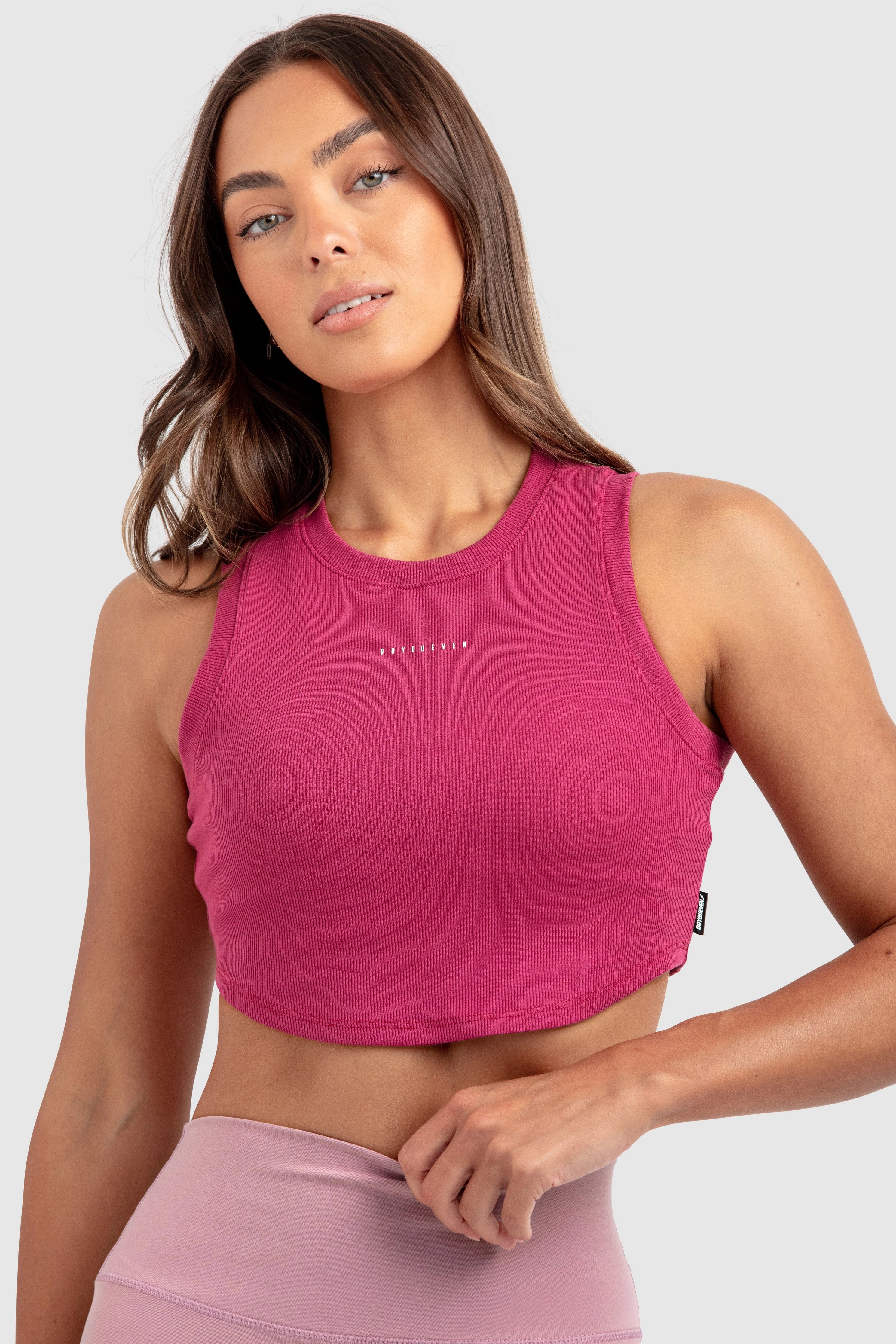 Womens Scoop Tank - Deep Rose