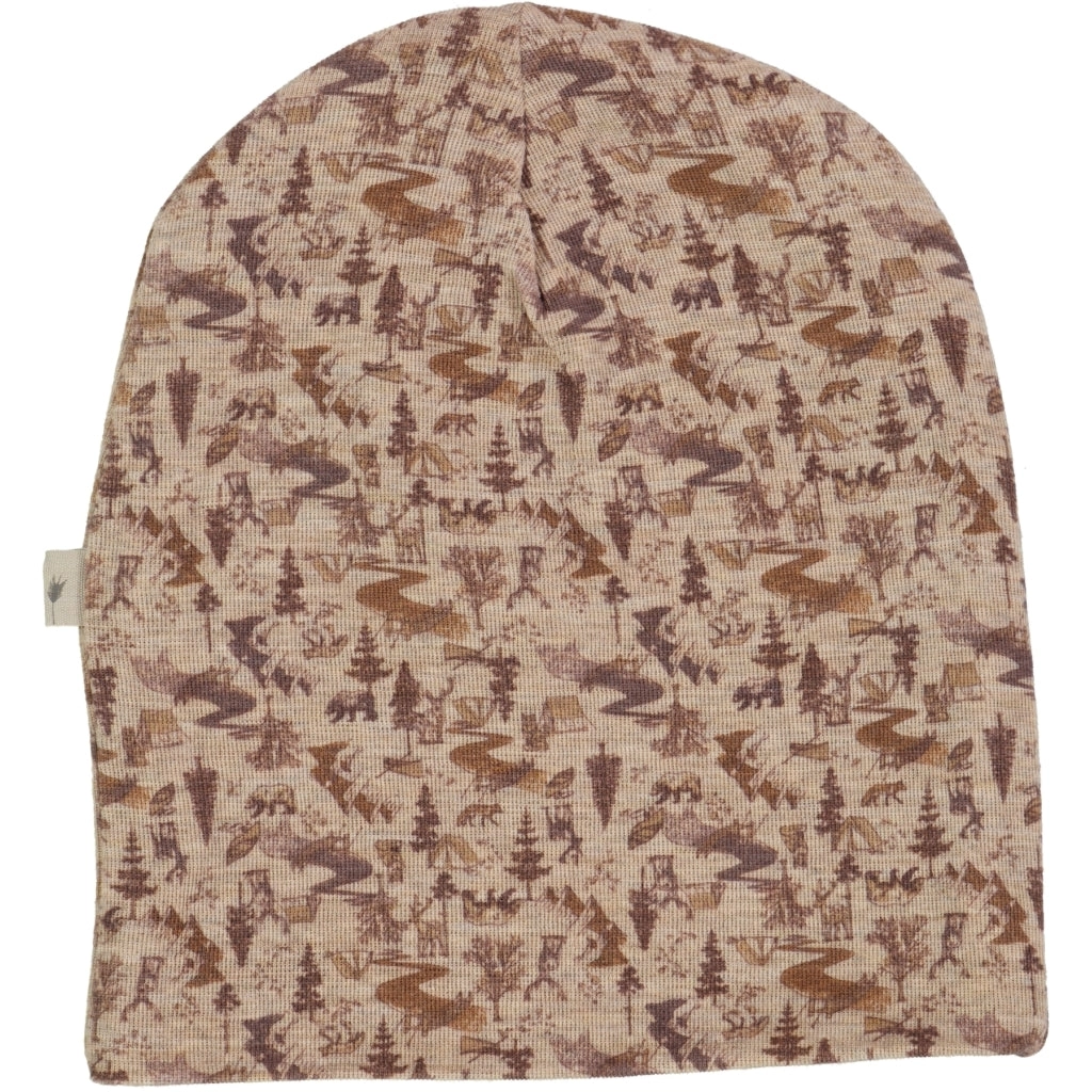 Wool Hat - khaki wild life