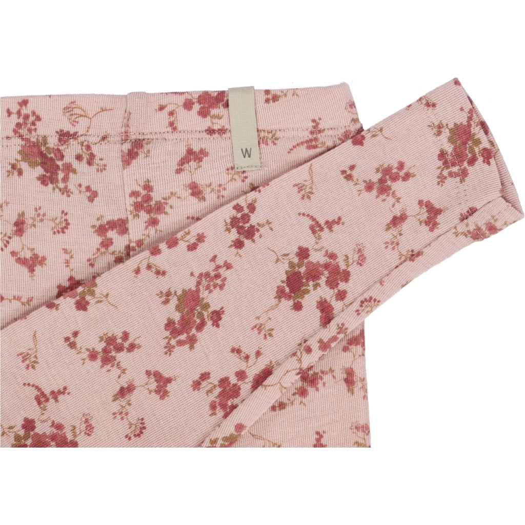 Wool Leggings - rose flowers