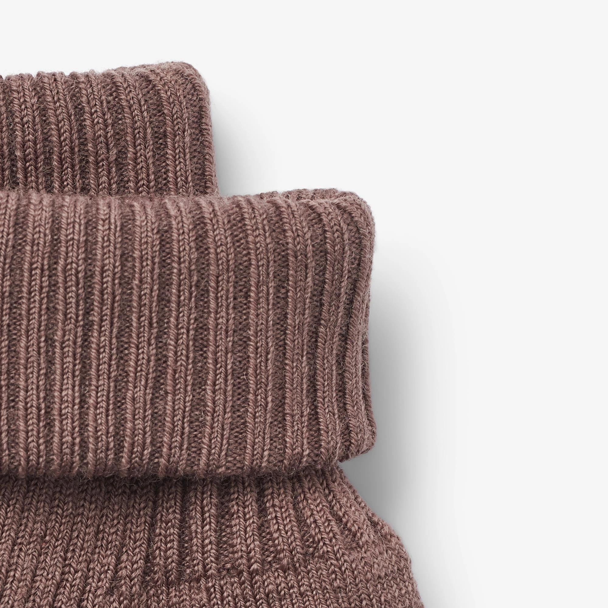 Wool Rib Socks Ziggy - shadow brown